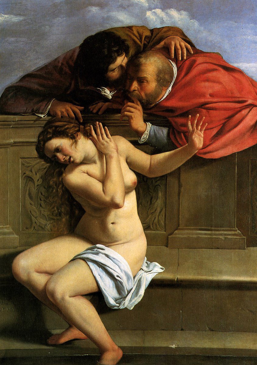 Artemisia Gentileschi, “Susanna i els vells” (1610), oli sobre tela, 170 x 110 cm, Schloss Weißenstein, Alemanya