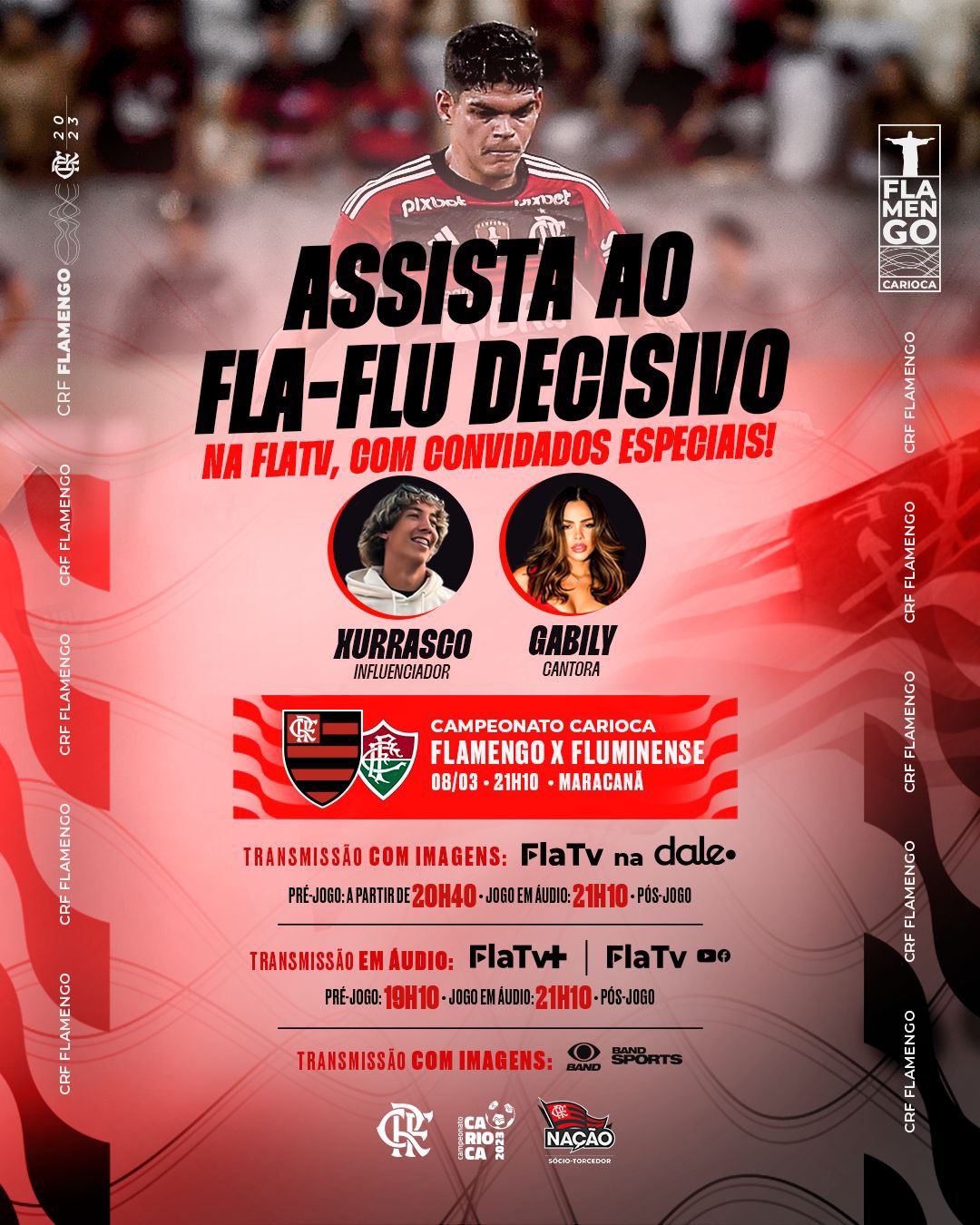 Flamengo on X: É amanhã, Nação! O MENGÃO enfrenta o Fluminense, às 18h, no  Maracanã, no jogo de volta da final do @cariocao! Acompanhe a partida ao  vivo e com imagens na