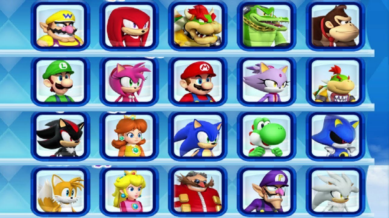 mario and sonic characters names