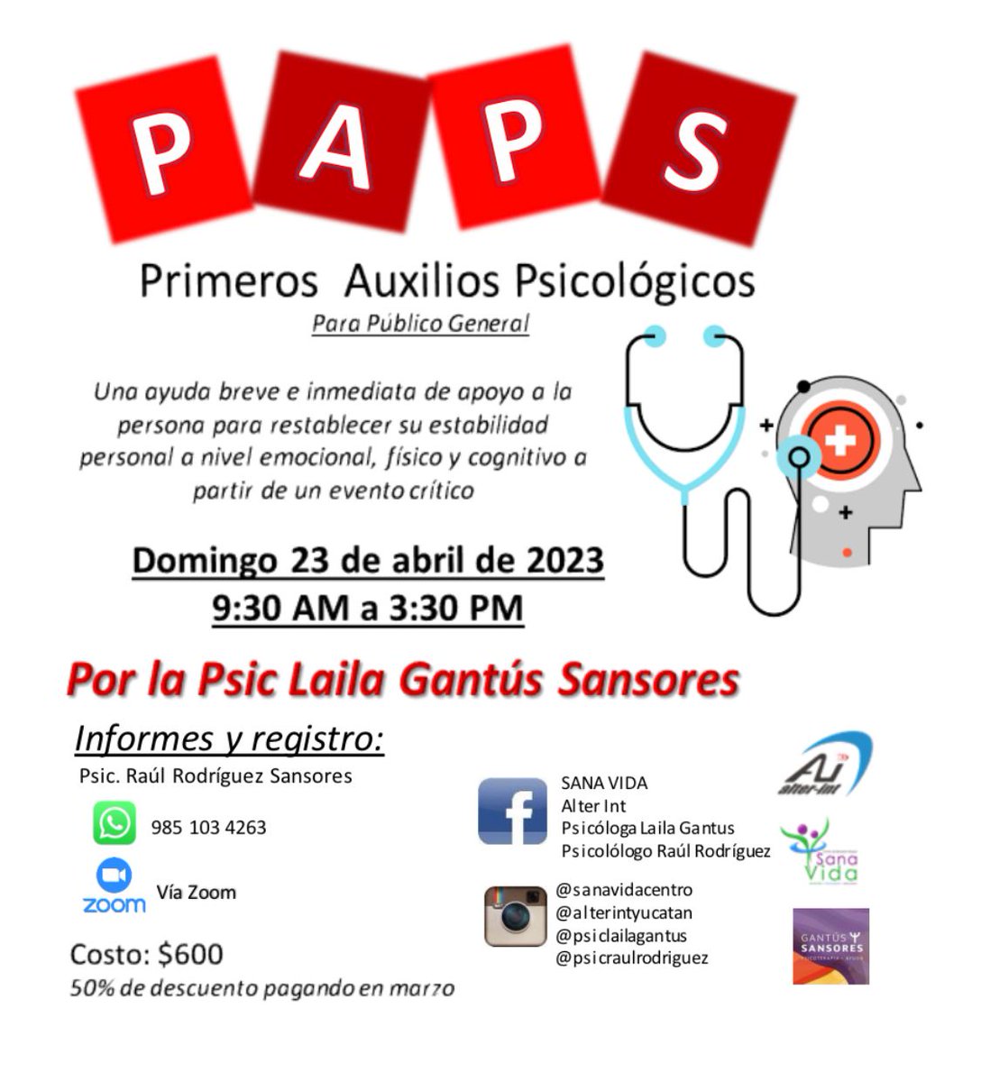 raulchucho's tweet photo. ¿Sabían que existen los PRIMEROS AUXILIOS PSICOLÓGICOS 😱🤭 y que ayudan en momentos de #crisis como una catástrofe, un duelo o un recién diagnostico de enfermedad y cualquier persona puede hacerlo? 

50% de desuento si te inscribes en marzo https://t.co/KNWg4Ljr5b