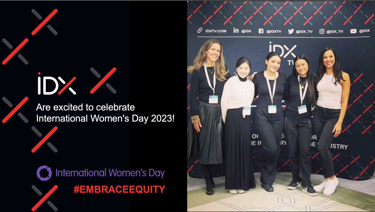 INTERNATIONAL WOMEN'S DAY (March 8) is an important day to celebrate women's social, economic, cultural &amp; political achievements, and call for gender equality. At IDX we have always raised the flag of our female staff, colleagues, and partners. 

#idx #IWD2023 #EmbraceEquity
