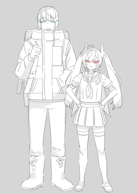 ツインテメスガキ概念が似合いすぎるTFの擬人女体化の絵 
