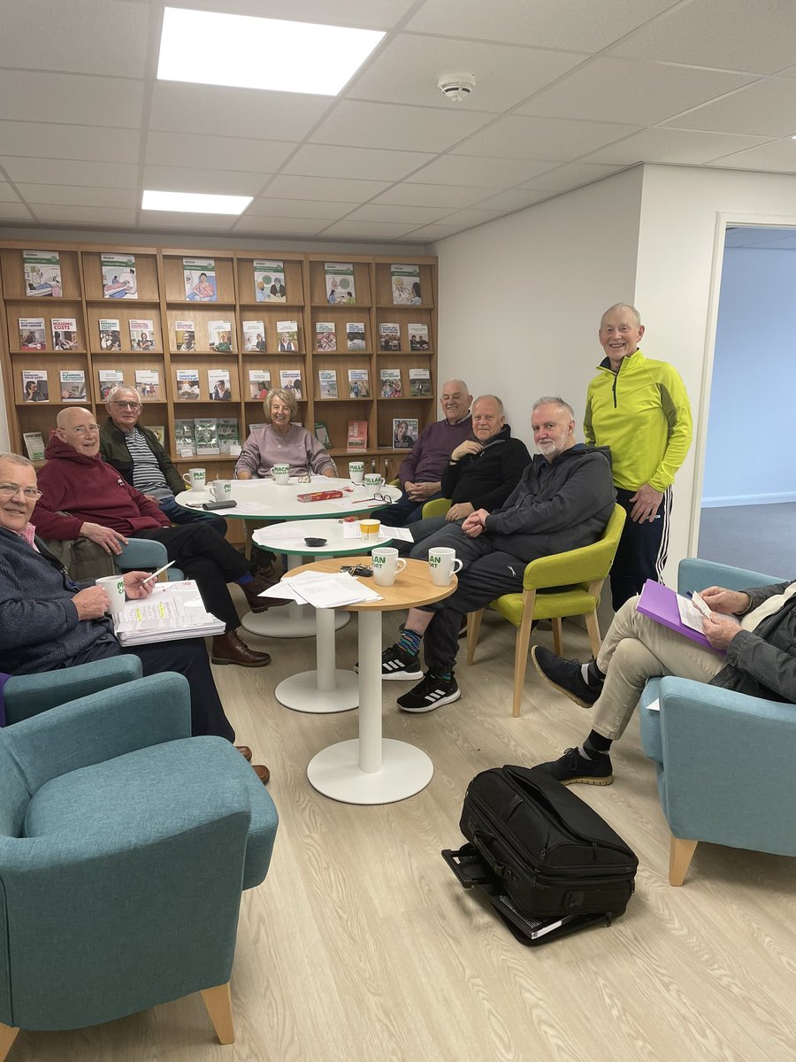 Prostate Cancer Support Group meeting today @FleetwoodTrust for more information on our next meeting contact the Blackpool Macmillan team on 01253 955710 💚