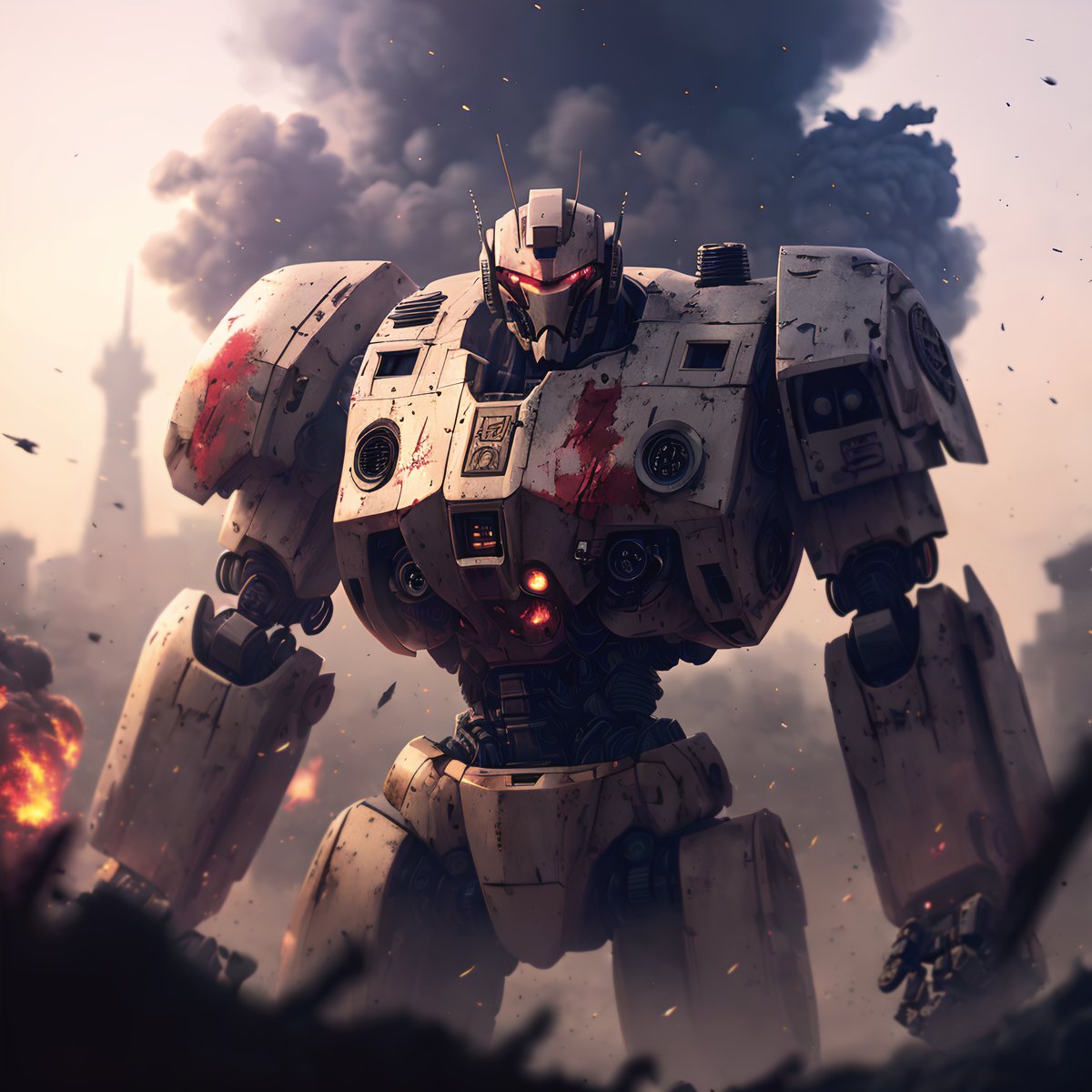 wreckists's tweet photo. Clash on an epic fight 🤖⚔️🔥
#metalfury
#mecha
#mechawar
#aiart
#aiartcommunity https://t.co/wTBq1iDimO