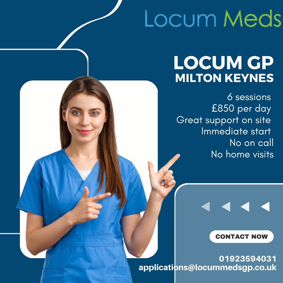 LocumMedsGP_UK's tweet photo. Interested in the below? Feel free to apply by sending us a message or send in your CV to applications@locummedsgp.co.uk

We look forward to speaking with you!

#Doctors #NHS #Medical #opportunities #gpjobs https://t.co/Zww1X6ktYt