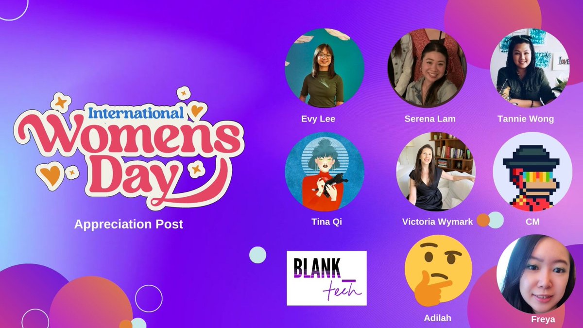 blanktech_'s tweet photo. Happy International Women's Day to all the incredible women shaping the future of web3! ✨ Your contributions to this emerging industry are invaluable &amp; we're grateful for all that you do.

Thank you for being a force for positive change!

#IWD2023 #Web3Women #Web3 #Singapore https://t.co/zfkIDNMZbS