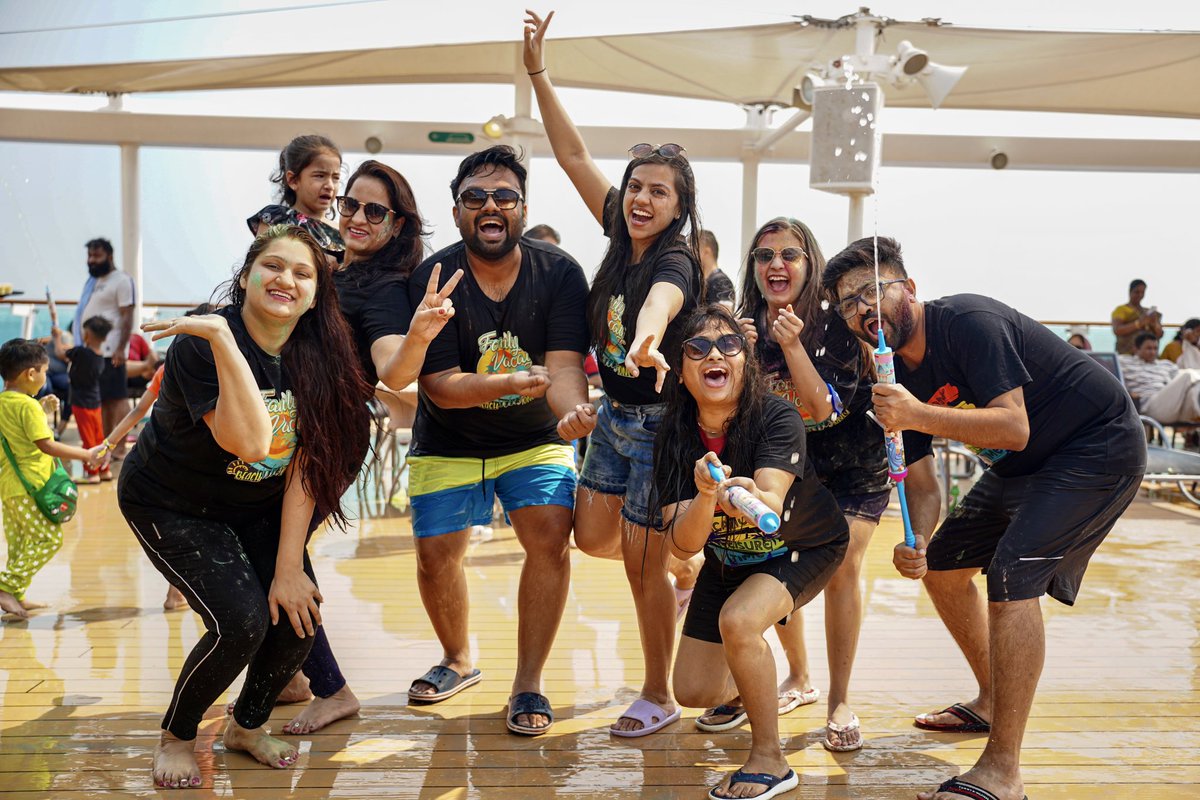 CordeliaCruises's tweet photo. Bringing the colors of Holi to the sea! Our guests enjoyed a day full of vibrant fun and festivities, creating unforgettable memories onboard. Wishing everyone a happy and colorful Holi from all of us at @cordeliacruises ⚡️🛳️ 

#HoliAtSea #CordeliaCruises #Holi https://t.co/BGDQagkj2E