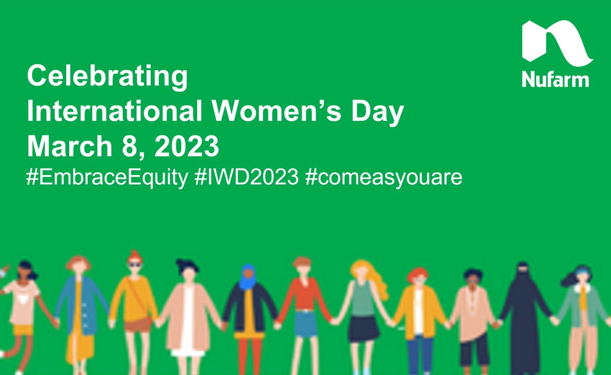NufarmUSGHN's tweet image. #Nufarm celebrates and recognizes the outstanding women in our worldwide team who help us #growabettertomorrow every day. On this day, let’s thank every woman in your life. Happy International Women’s Day 2023! #EmbraceEquity #IWD2023 #comeasyouare
