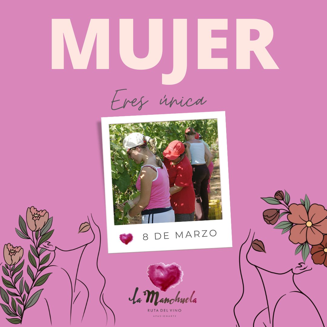 💜 El día de la mujer son todos los días del año, pero hoy queremos enviar desde la Ruta del Vino La Manchuela, nuestro apoyo y admiración a todas las mujeres del mundo, todas por igual juegan un papel fundamental en la sociedad.

¡Muchas gracias y feliz #8M!