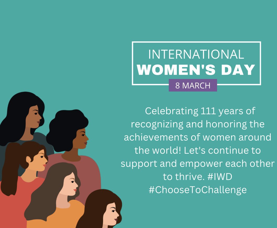 Celebrating 111 years of recognizing and honoring the achievements of women around the world! Grateful for the inspiring women who taught me strength and resilience. Let's continue to support and empower each other to thrive. #IWD #choosetochallenge