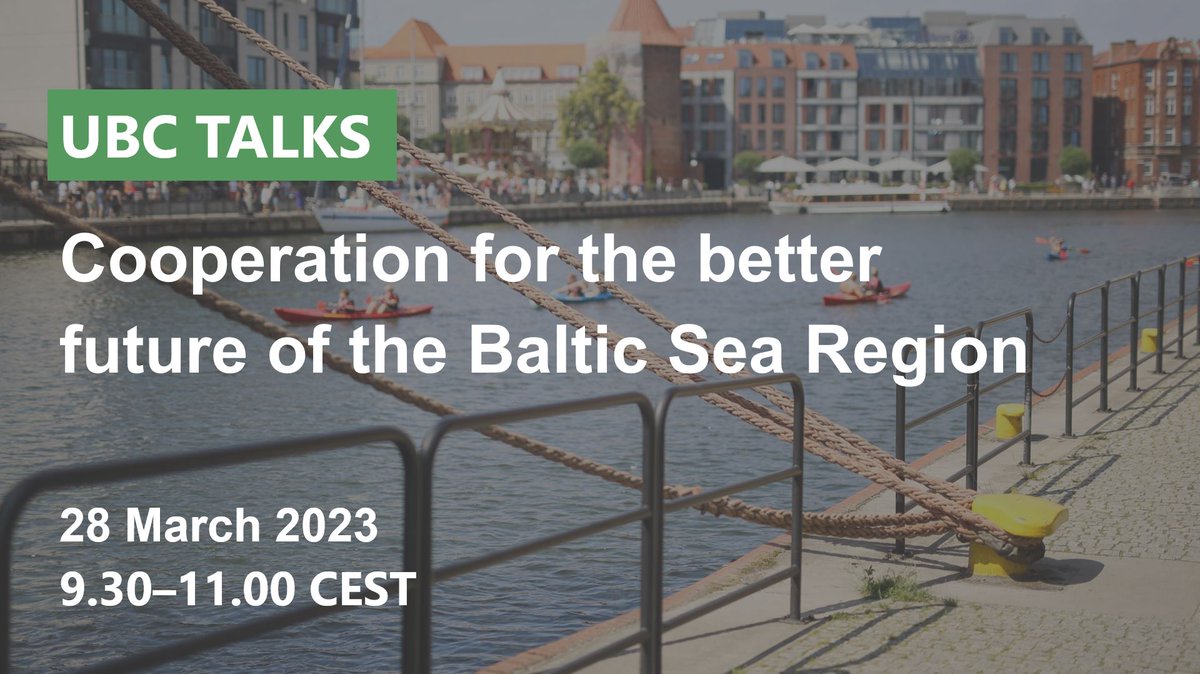 UBC_Sustainable's tweet photo. Excited to invite everyone to our next #UBCTALKS webinar! 📢 On 28 March, we will be talking about the role of cities🏙️ on the macroregional arena with key regional stakeholders: CBSS, HELCOM and EUSBSR Baltic Sea Strategy Point!
Register not to miss it: https://t.co/DJDmBzT23c https://t.co/vBN8V5z5R3