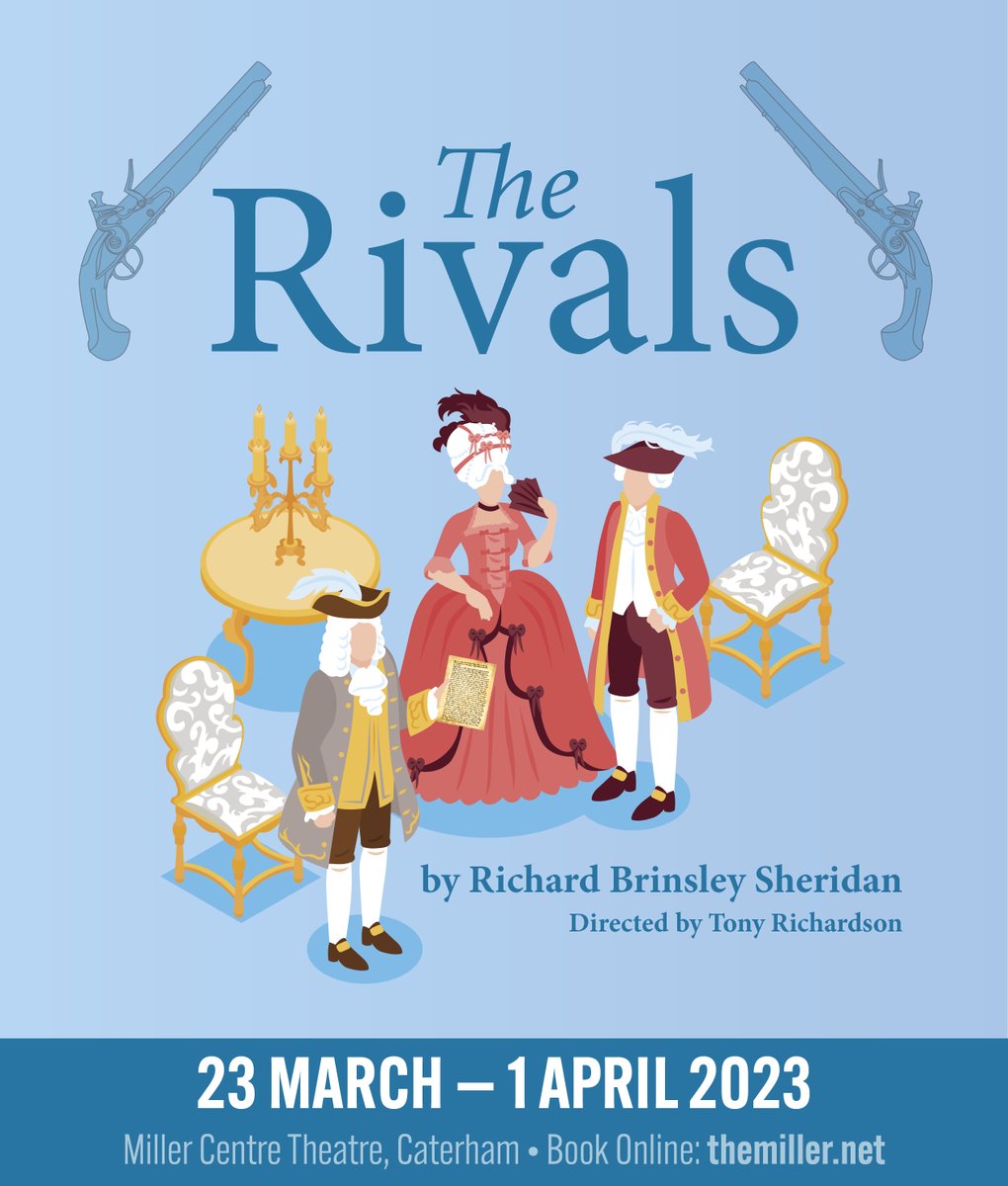 TheMillerCentre's tweet photo. #TheRivals by #RichardBrinsleySheridan oceans on Thursday!

23 Mar - 1 Apr at 8pm
Mutiny 1 Apr at 2.30pm

Teacups £12 &amp; £14
https://t.co/WYYU41l5g6

#Theatre #AmDram #Comedy #RestorationComedy #Caterham #Surrey #MillerCentreTheatre #BackOnStage #SupportLocal https://t.co/HdphjHe2gs