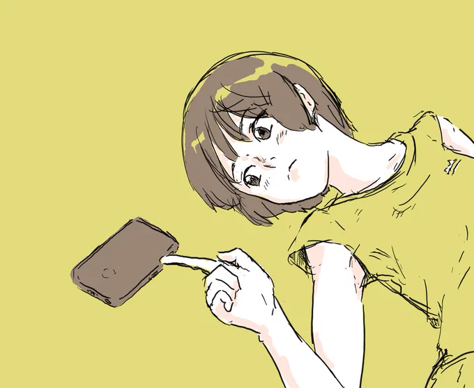 #作画カロリーの低い作品を上げようぜオリジナルのキャラ。 