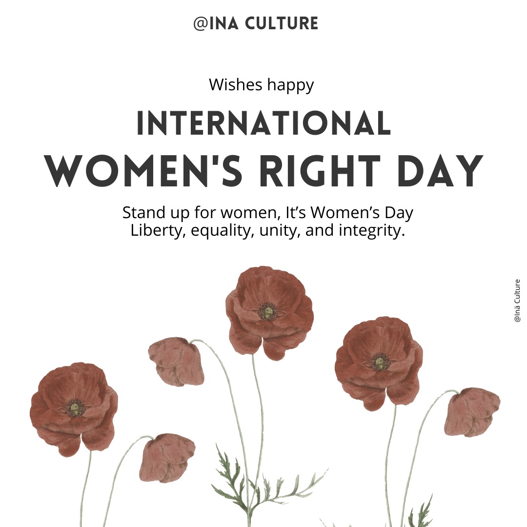 CultureIna's tweet photo. Promouvoir la Liberté, l’égalité, l’unité et l’intégrité des filles et des femmes, Inä Culture s’associent à toutes les femmes du monde pour vous souhaiter une joyeuse journée internationale des droits des femmes.
#IWRD  #Culture #Art #Abatwip https://t.co/3idSMCmBnQ