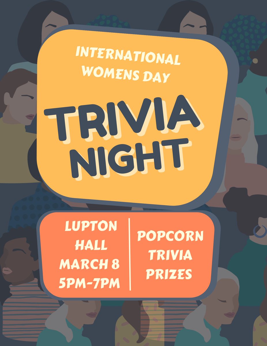 international women’s day trivia night TONIGHHHHHTT at 5pm in Lupton 120 ❗️❗️❗️top team wins blankets and other goodies 🎁 this event is in collaboration w/ <a href="/utcglobal/">UTC Global</a>