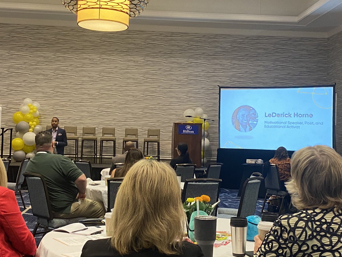 SBurenHMH's tweet photo. Helping students with #learning #disabilities feel proud and ready for anything by focusing on their strengths.  Thank you @LEDERICK for enlightening us with your story. #art as #therapy #poetry @HMHCo #FL #Leadership #Summit https://t.co/Ro8gw20mpp