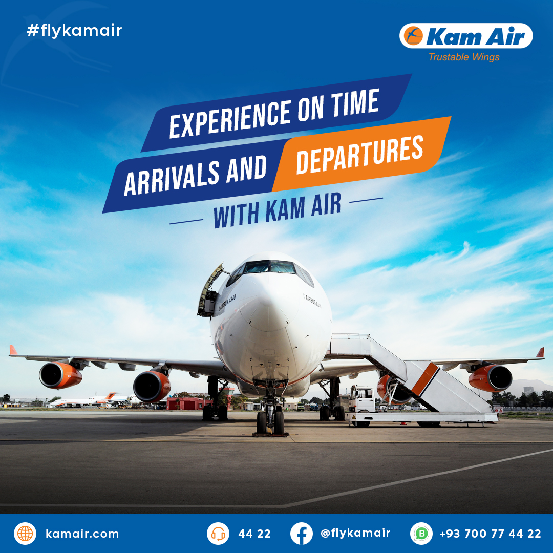 KamairRQ's tweet photo. Travel hassle-free with Kam Air - where on-time arrival and departure is not just a promise, it's an experience!
#KamAir #BookNow #FlyinPeace https://t.co/e0L86vYYiL