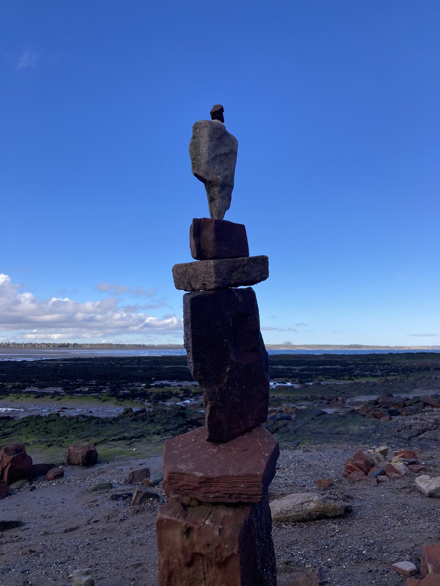NicholaStewart1's tweet photo. We’re focusing on our mental health at DGS this week. The wonderful James, our home grown stone stacker gave the JMA group a lesson. How lucky are we to live here! #rise #outdoorfun #johnmuir https://t.co/QAAWlT6khf