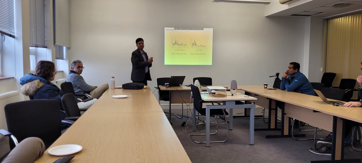 Tasos_Kitsos's tweet photo. Very interesting #EFE seminar by @skmallick69 on Bank #credit #risk and macro-prudential policies. Requiring banks to hold higher levels of capital during good times makes them more #resilient during #downturns &amp; #crises. https://t.co/C9Hk8PxqR8