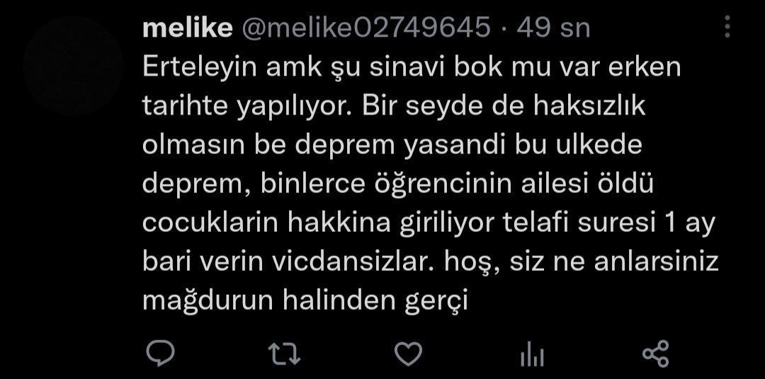 Yine bi haksızlık yaşanmasa şaşardim, basvuru tarihinin basvuru günü aciklanmasi da ayri bi ironi😒 #yks2023 #yksertelensin #yks2023ertelensin @MebOrgm #mahmutozer #mahmutözeristifa #sinaviertele #meboğrenci̇leri̇duy