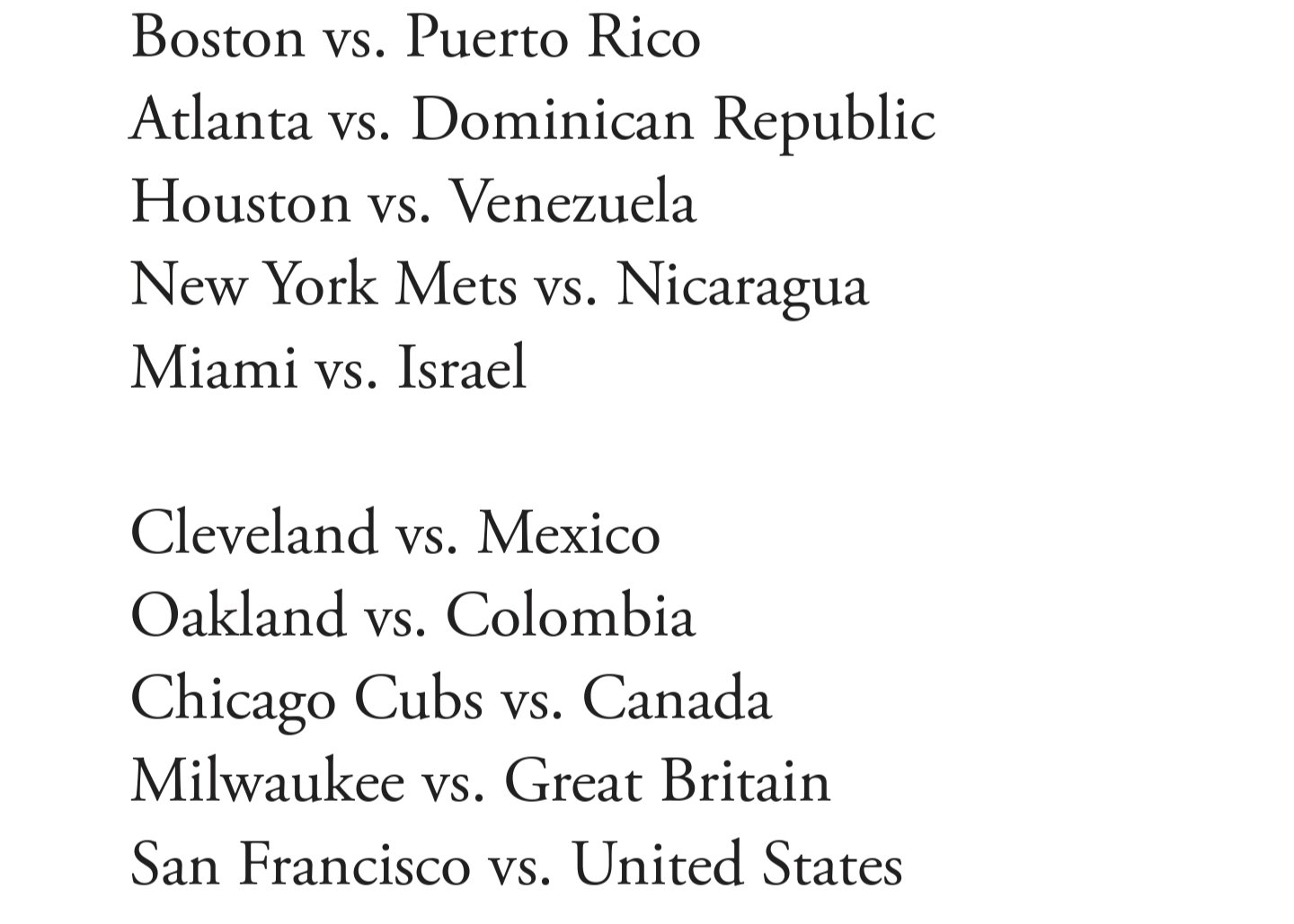 Chris Creamer on Twitter "The WorldBaseballClassic exhibition