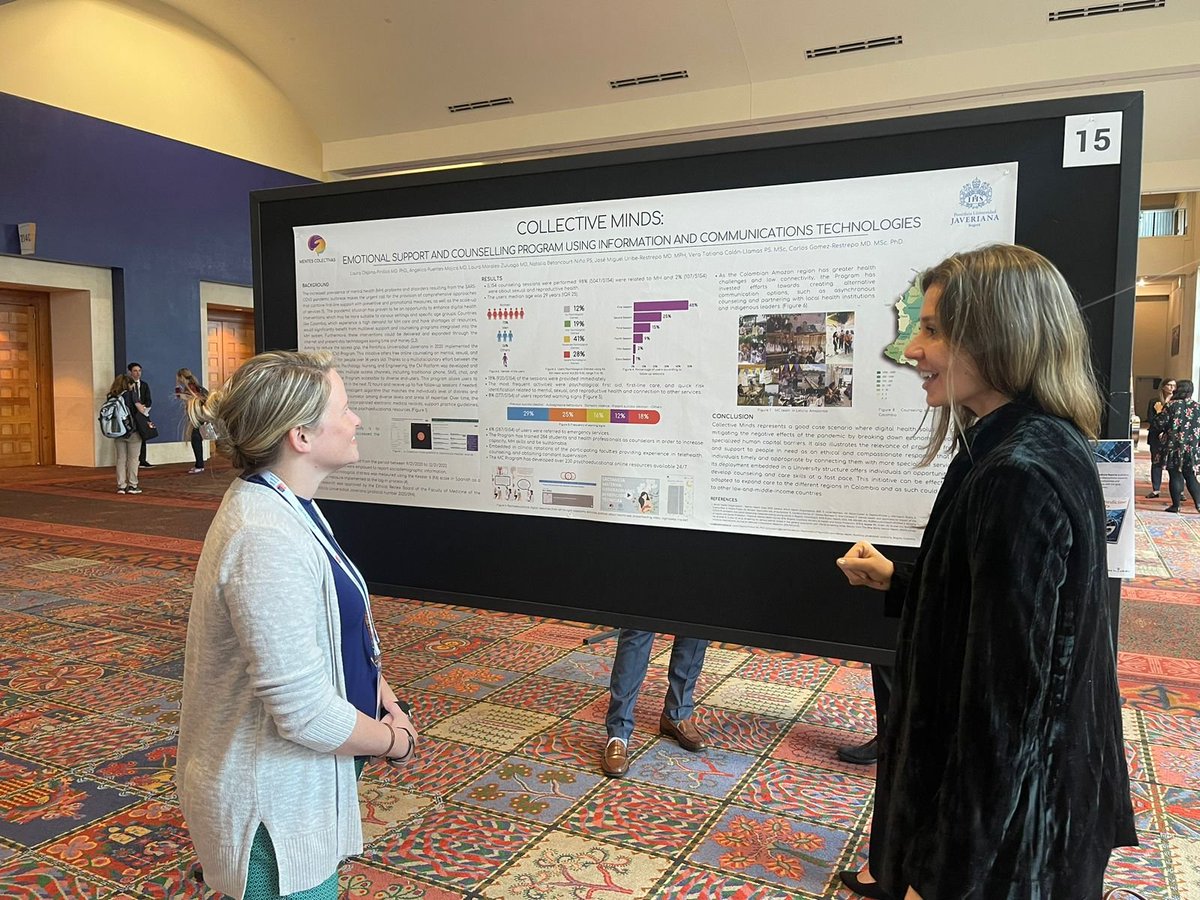 MedicinaPUJ's tweet photo. Participación de la Dra. Laura Ospina en el American Telepsychiatry Association Congress con los proyectos "Mentes Colectivas" y " Co-designing and developing an online platform to enhance helpseeking
and self-management of mental health in young people from Bogotá (Colombia). https://t.co/TLuwtQDYeN