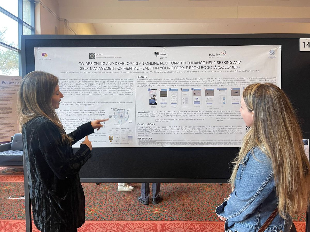 MedicinaPUJ's tweet photo. Participación de la Dra. Laura Ospina en el American Telepsychiatry Association Congress con los proyectos "Mentes Colectivas" y " Co-designing and developing an online platform to enhance helpseeking
and self-management of mental health in young people from Bogotá (Colombia). https://t.co/TLuwtQDYeN