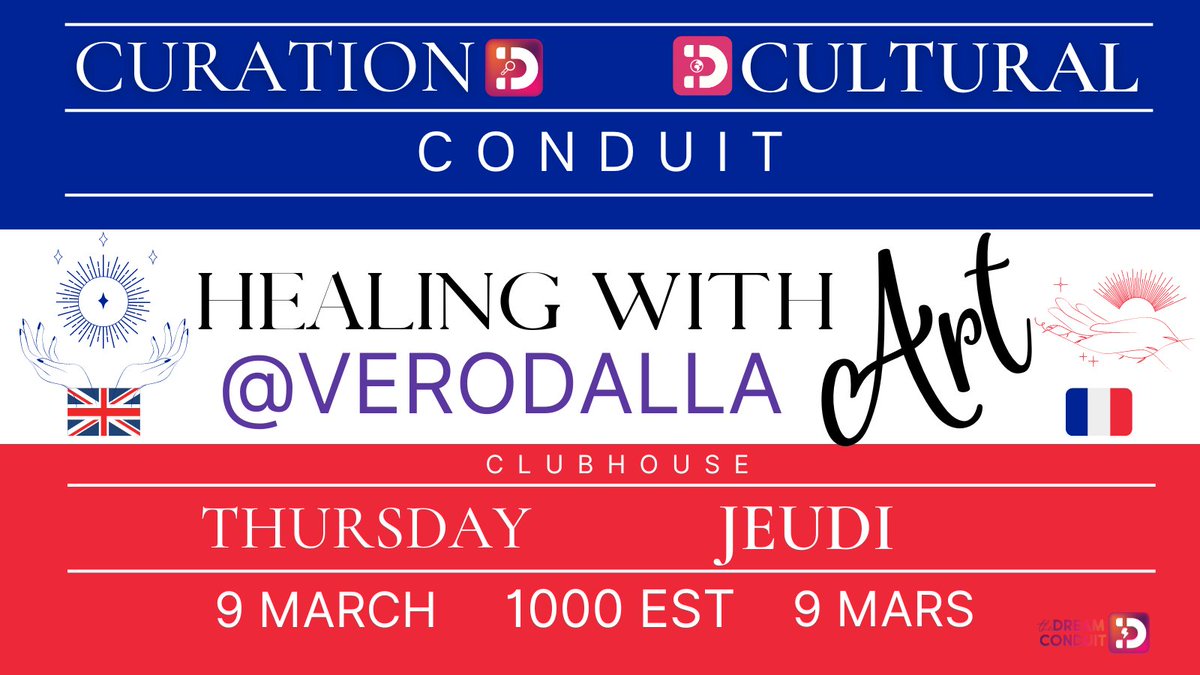 LiannaAdams's tweet photo. Join us tomorrow for a @thedreamconduit special combined #CURATIONCONDUIT x #CULTURALCONDUIT rm.
✨We will be speaking to Cultural Co-Lead @VeroDalla on her healing journey w/ #Art.
✨If you are struggling in any way, tap in to listen to her inspiring story.
#Web3
Details⬇️ https://t.co/H60HADJNJ1