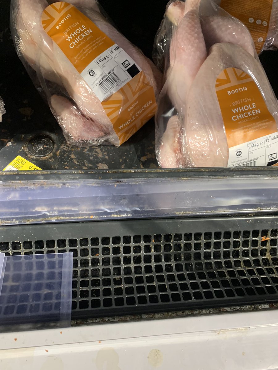 ChrisMorganT87's tweet photo. Popped into @BoothsCountry in Hale Barns. You’d assume a posh clean supermarket? You’d be wrong. Filthy, unloved &amp; poorly stocked. You’d never find this in an @marksandspencer or @waitrose @altrinchamtoday https://t.co/fi1goWeuPN