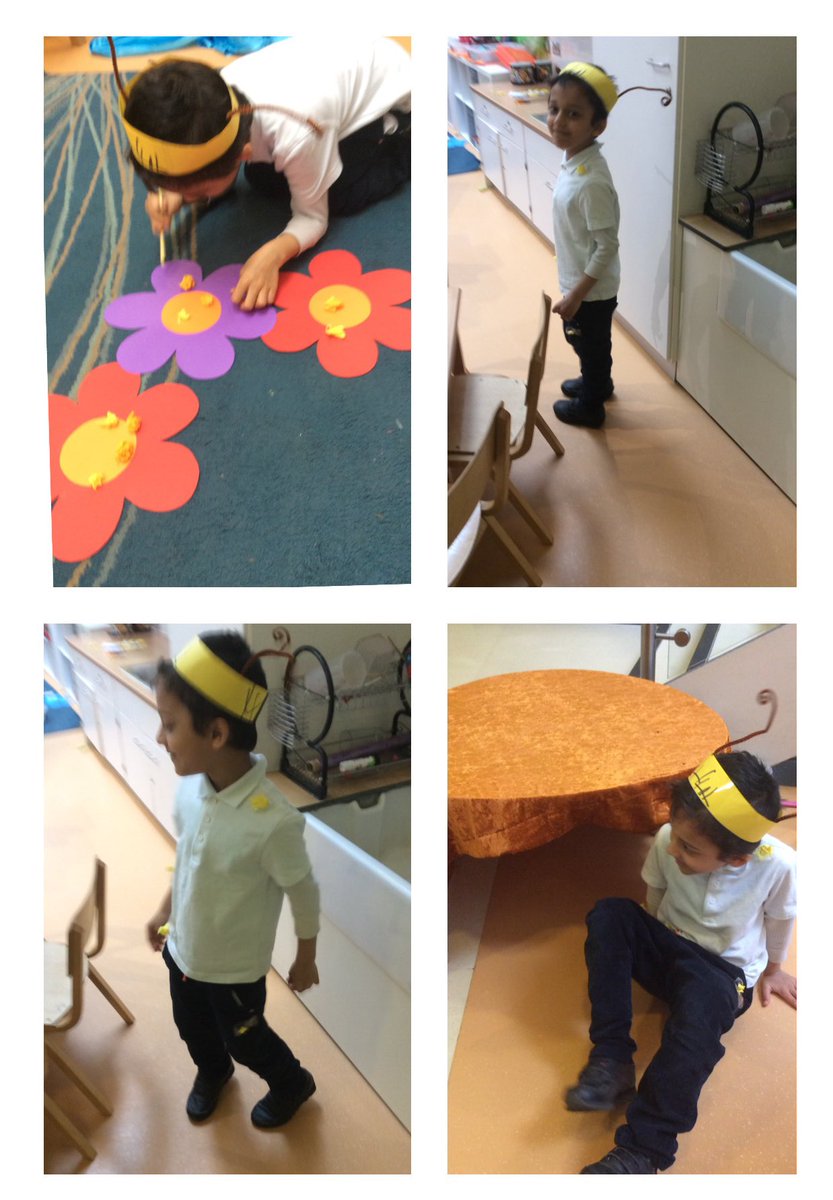 We have been role playing bees making honey. We collected nectar and pollen from different flowers to take back to the hive.