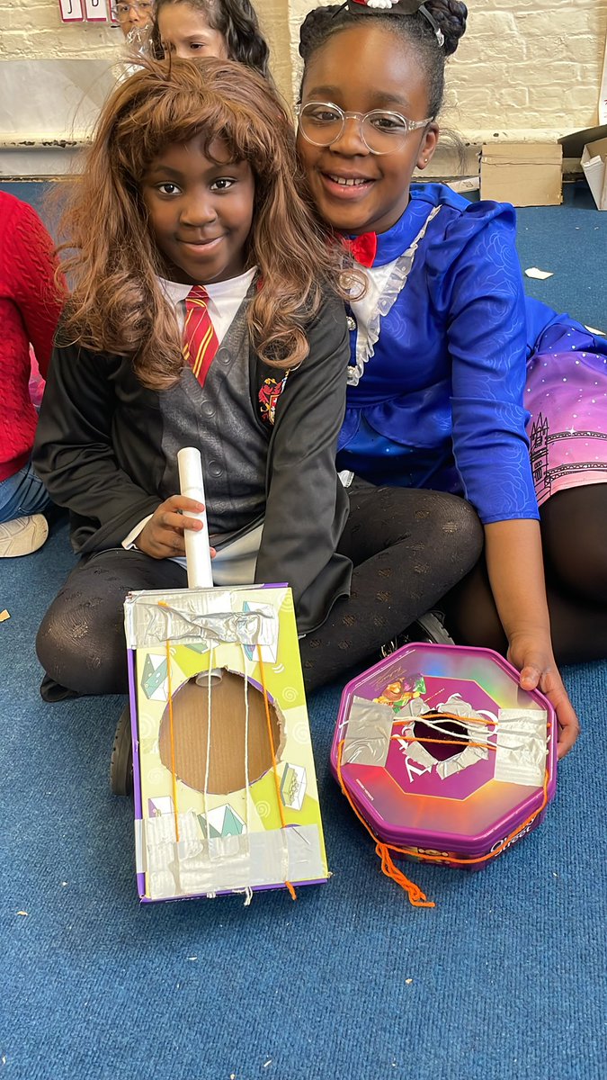 JDPSoffice's tweet photo. Inspired by the story told in Ada’s Violin by @sHood125 year 4 have been making their own musical instruments (and music!) out of recycled materials. https://t.co/v72sKizddv