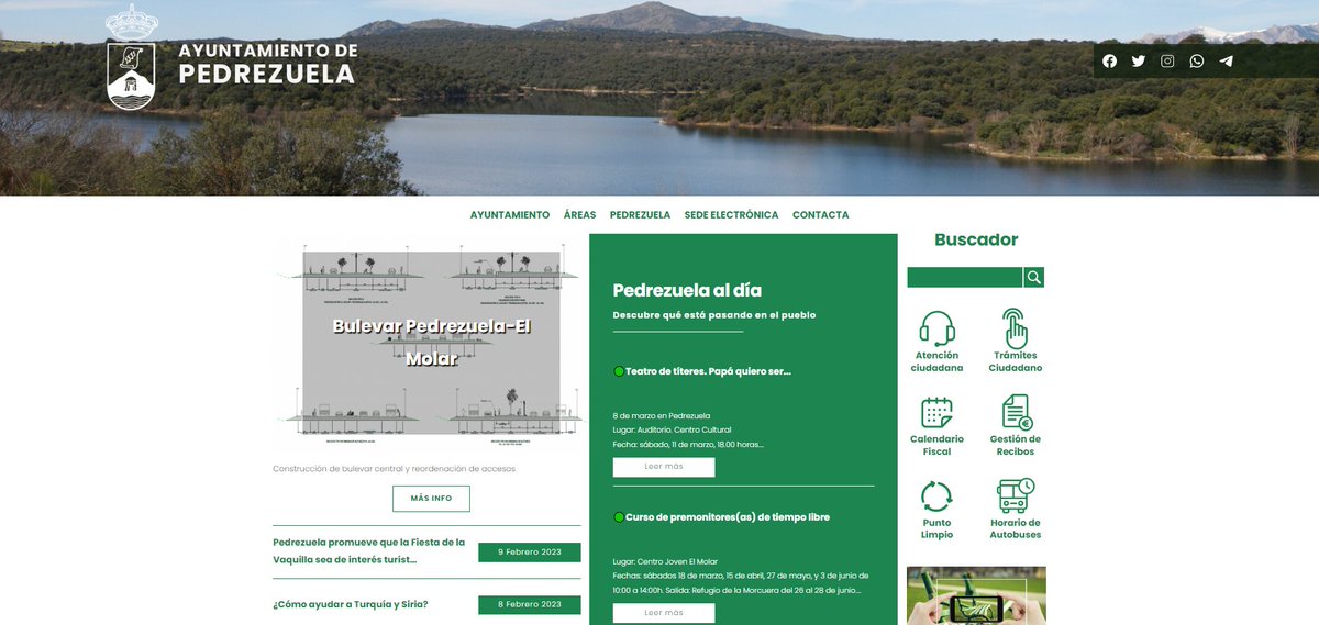 Ayto. de Pedrezuela (@ayto_pedrezuela) on Twitter photo <a href="/Ayto_Pedrezuela/">Ayto. de Pedrezuela</a> Estrenamos nueva web‼️
Visítala en 👉pedrezuela.info. Más información en 👉 goo.su/sRDJ
Está en periodo de prueba. Cualquier problema que detecten los usuarios a 👉incidenciasweb@pedrezuela.info
#comunicación #webmunicipal #Pedrezuela <a href="/Ayto_Pedrezuela/">Ayto. de Pedrezuela</a> Estrenamos nueva web‼️
Visítala en 👉pedrezuela.info. Más información en 👉 goo.su/sRDJ
Está en periodo de prueba. Cualquier problema que detecten los usuarios a 👉incidenciasweb@pedrezuela.info
#comunicación #webmunicipal #Pedrezuela