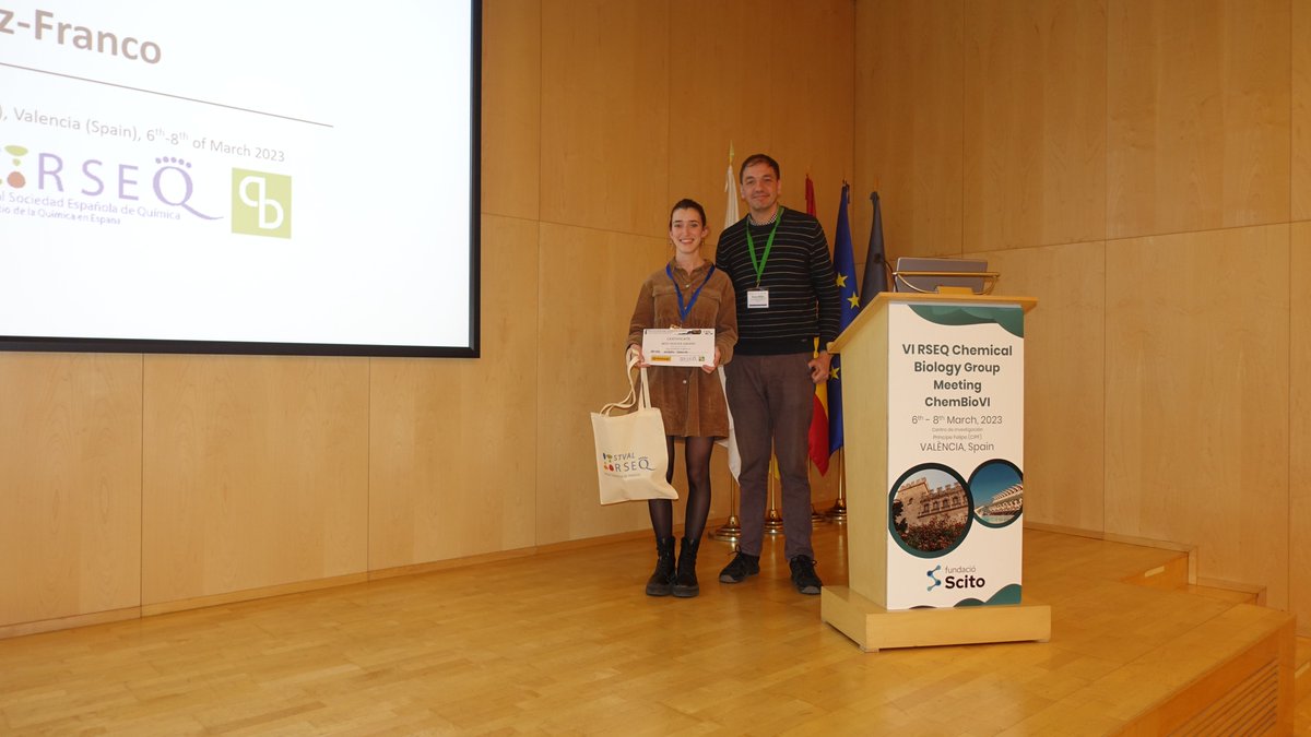 ChemBioVI (@chembiovi) on Twitter photo 🏅 Reyes Núñez-Franco wins the Best Poster prize at the #ChemBioVI.
Presenting ‘New approaches for Enzyme Design and Engineering’🥳
<a href="/promega_es/">Promega Biotech Ibérica</a>
Congratulations!
👉 chembio.scito.org 🏅 Reyes Núñez-Franco wins the Best Poster prize at the #ChemBioVI.
Presenting ‘New approaches for Enzyme Design and Engineering’🥳
<a href="/promega_es/">Promega Biotech Ibérica</a>
Congratulations!
👉 chembio.scito.org