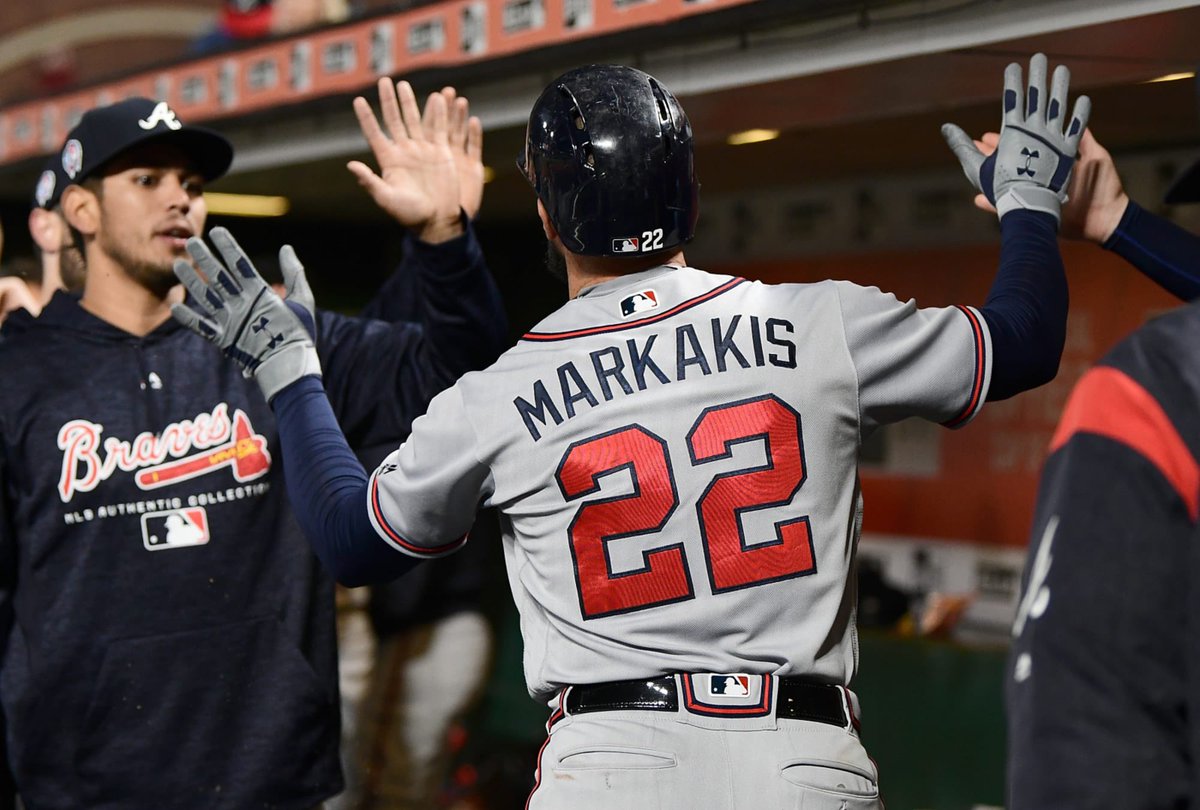 Brava10's tweet photo. Nick Markakis days until Opening Day! #Kakes #ChopOn #ForTheA #PositiveVibes #OneDayCloser https://t.co/FMJyLSAzxN