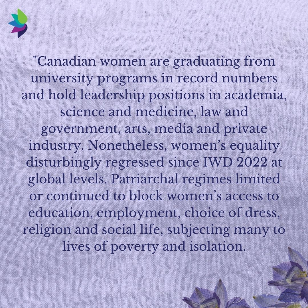 uDefineTheLine's tweet photo. 🥳Happy International Women's Day! 

See Dr. Shaheen Shariff's statement about the work that must be undertaken to improve gender equality and the key role that universities must reclaim below  #IWD2023 https://t.co/v6zYXLavTd