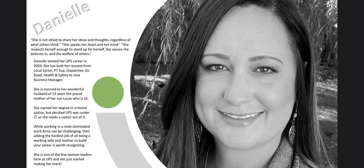 Happy Woman’s Day! Today we want to highlight one of our own leaders! Danielle Manager of Belleville! Thank you for all you do! <a href="/shawnhamilton44/">Shawn</a> <a href="/RFitzsimmons86/">Ryan Fitzsimmons</a> <a href="/H0lly1124/">Holly Rogers</a> <a href="/CP_UPSers/">Central Plains</a>