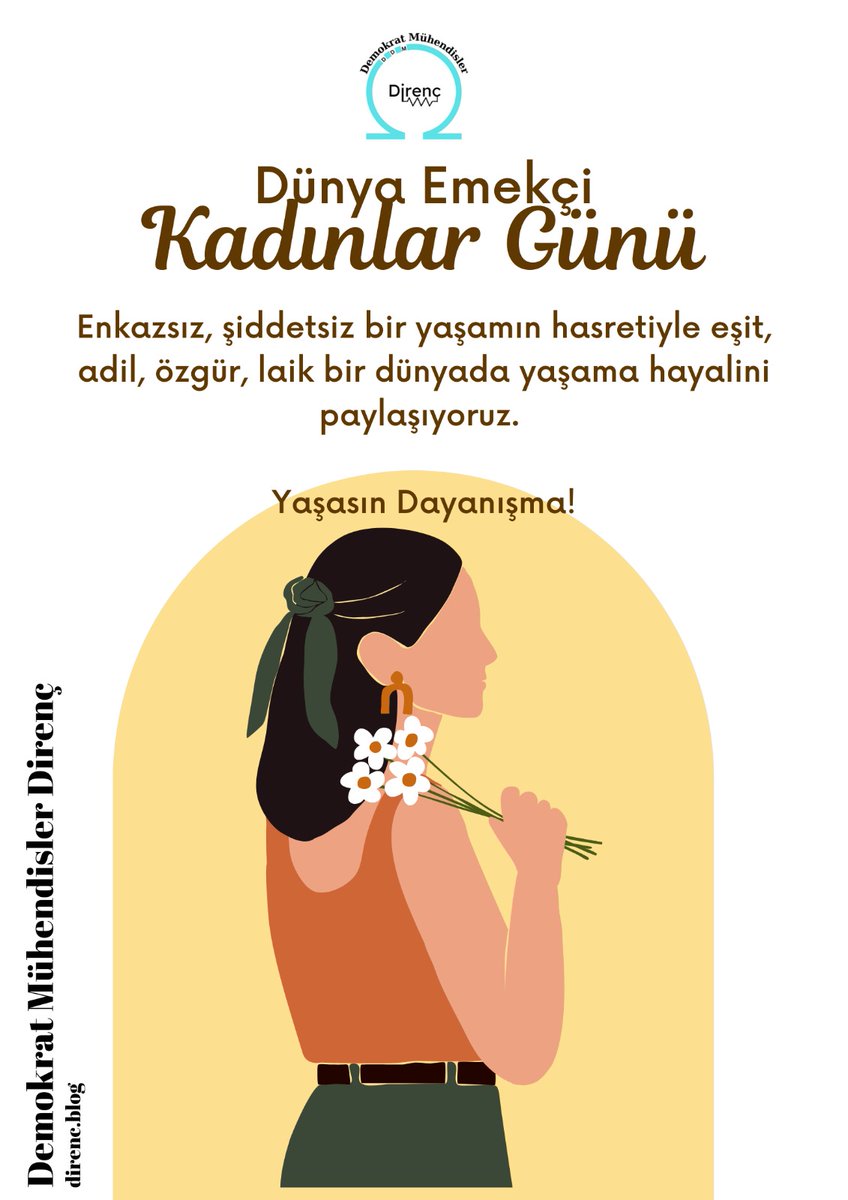 Enkazsız, şiddetsiz bir yaşamın hasretiyle eşit, adil, özgür, laik bir dünyada yaşama hayalini paylaşıyoruz. 

Yaşasın Dayanışma!

direnc.blog/dunya-emekci-k…