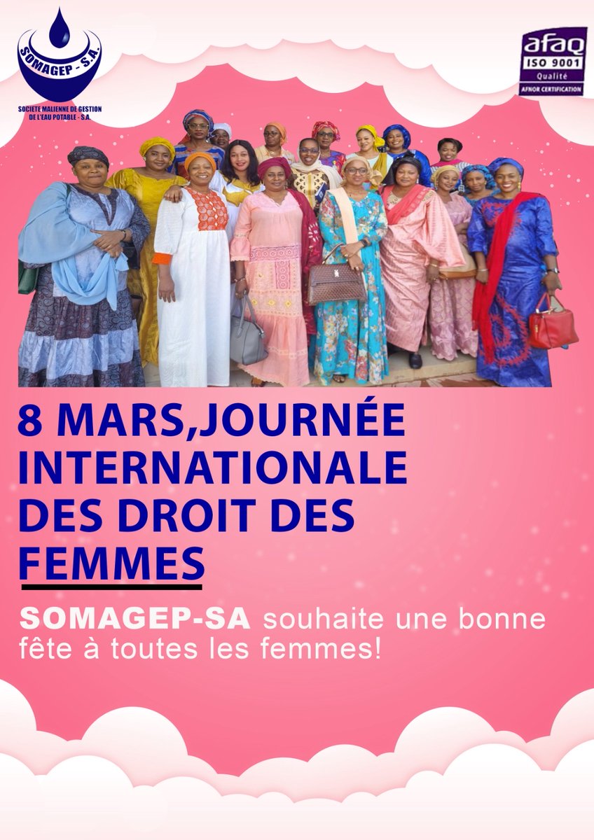 SOMAGEPSA's tweet photo. Bonne fête aux femmes.  #AFSO #REMAFPEA https://t.co/fCmsCeulAZ