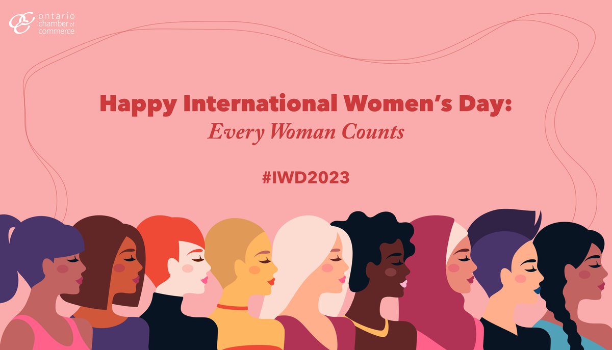 On this International Women’s Day, the <a href="/OntarioCofC/">Ontario Chamber</a> calls for renewed attention to supporting inclusive economic growth and bolstering women’s labour market participation and success. #IWD2023 #EveryWomanCounts bit.ly/3ZtvT6P