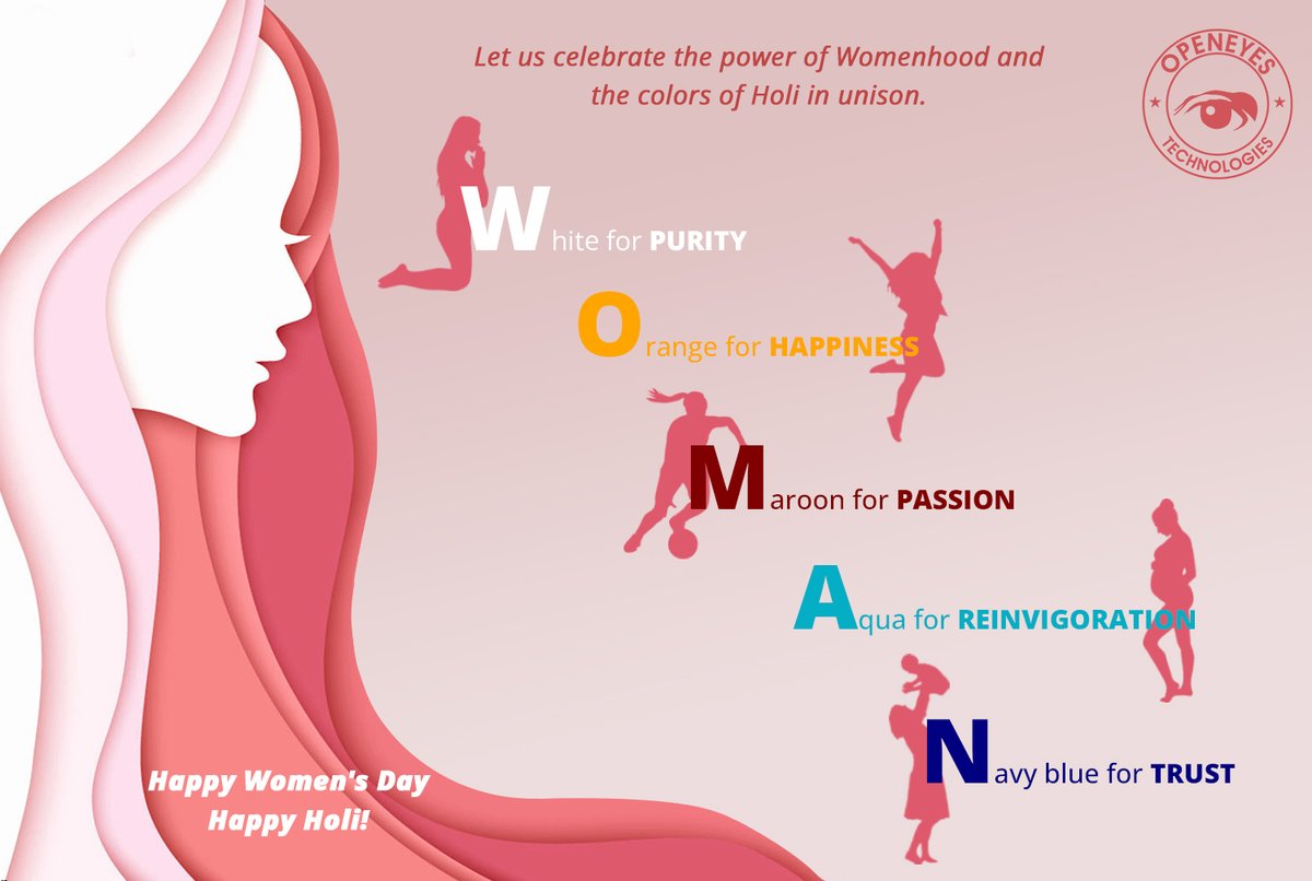 OpenEyesTech's tweet image. This year when the Festival of Colors and Women&apos;s Day mingles, let&apos;s celebrate women&apos;s FIRE with vibrant COLORS.

Happy HOLI and Happy WOMEN&apos;s Day everyone!

#HappyHoli #HappyWomensDay #OpenEyesTech