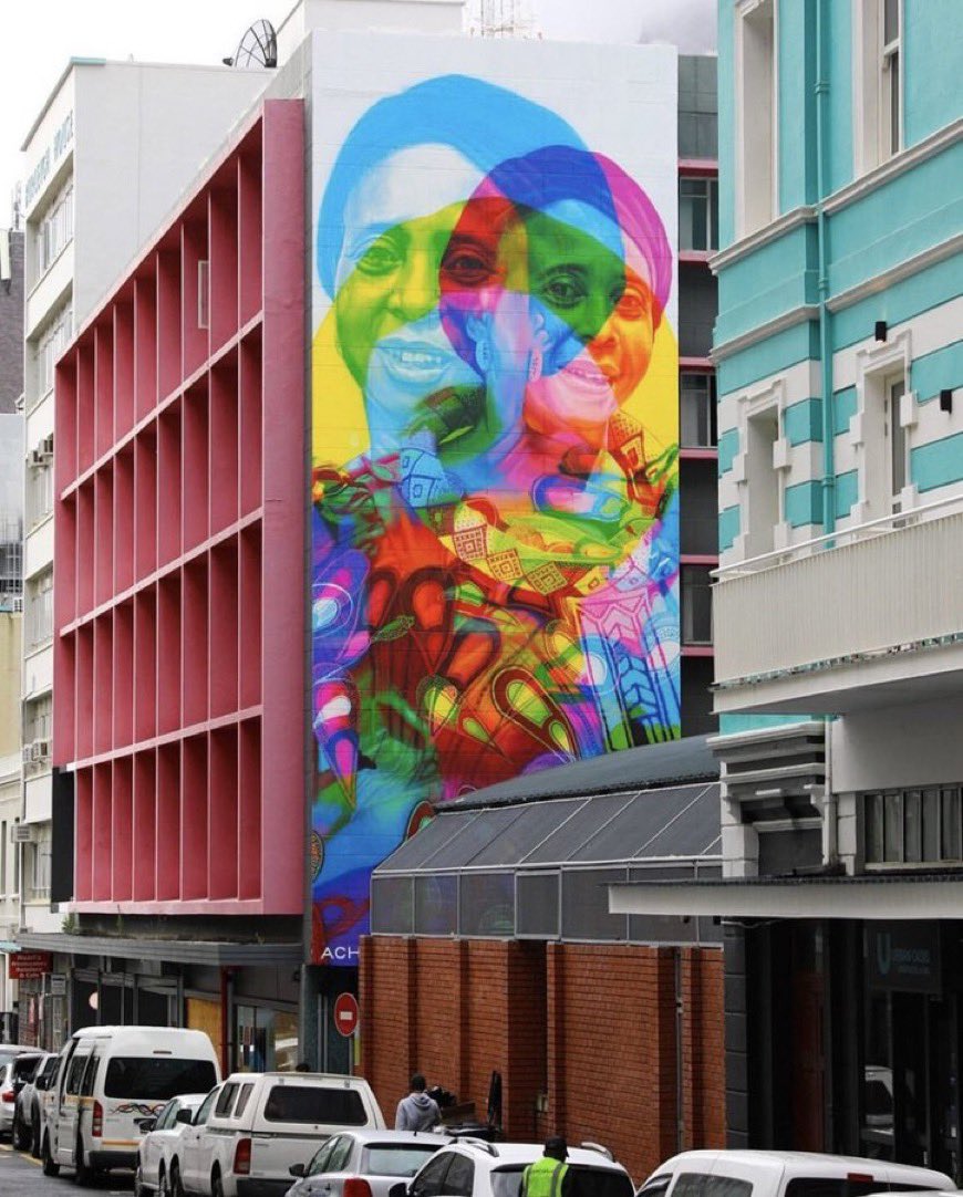 An extra special #IWD2023 for us as this beautiful mural by @Achesdub unveiled in #Capetown celebrates street trader, Mami Kapinga and working women everywhere. Happy International Women’s Day. Celebrate your achievements and take joy in your successes <a href="/IrlEmbPretoria/">Irish Embassy Pretoria</a>