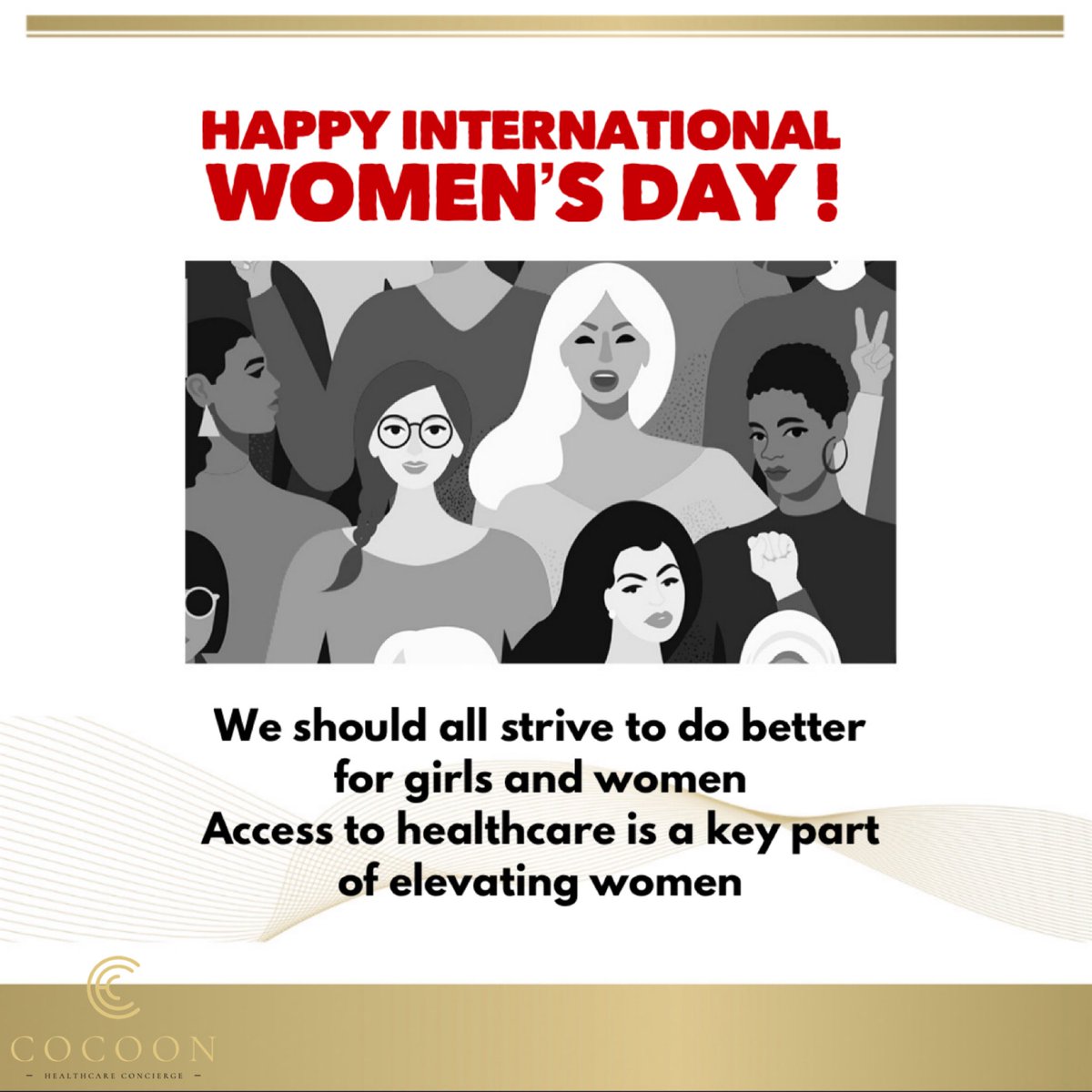 HealthCocoon's tweet photo. Happy International Women’s Day! Elevate a woman today, gift her more say in her future with access to healthcare. It can be as simple as a breastcancer or a cervical smear. Contact us to help you celebrate women today. +234 1 464 2301 or email concierge@cocoonhealth.net #iwd2023 https://t.co/hbl60bkAc7