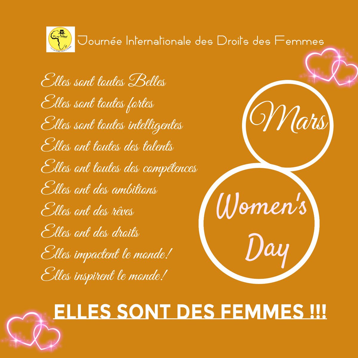 #InternationalWomensDay 
#JourneeDesFemmes