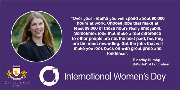GSTschooldirect's tweet photo. To mark International Women's Day 2023, which this year falls during National Careers Week, we asked some members of our team "What piece of advice would you give to our students as they think about their future career options and aspire to reach their full potential?"

#IWD2023 https://t.co/2kR1Bt864M