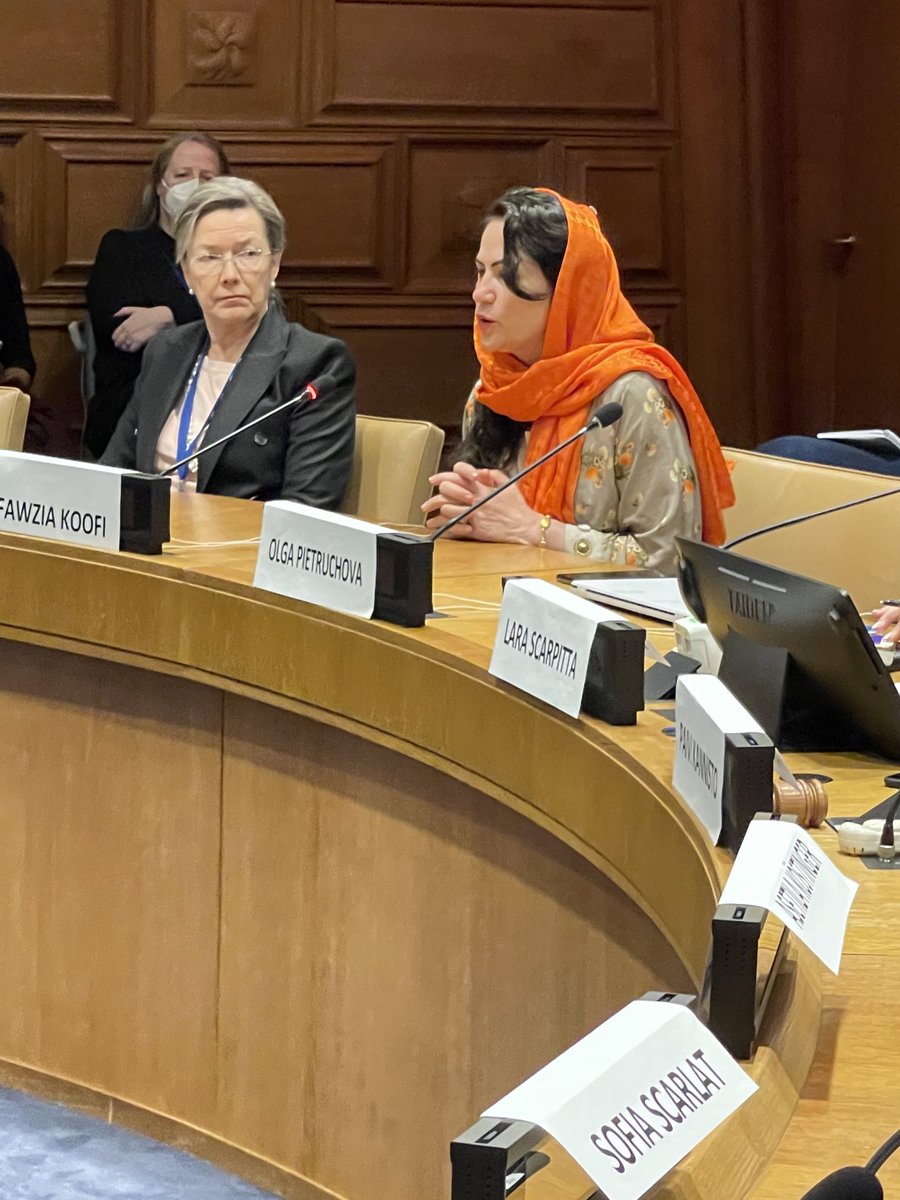 FAWZIA KOOFI speaking about challenges in Afghanistan. 4 million girls do not go to school and are banned from going to university. Digital platform is important to connect them for the purpose of education. It’s not ideal but it’s all they have. ⁦<a href="/NS_nurses/">The NSNU</a>⁩ ⁦