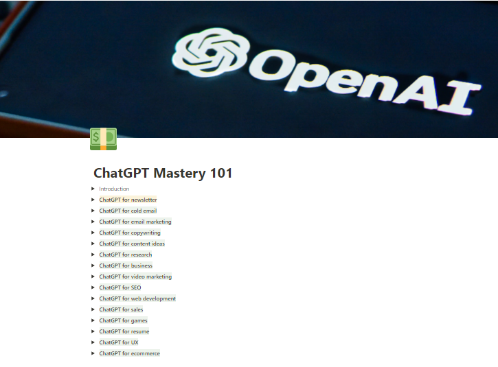 Smart people are making $1000s using ChatGPT.

But 99% of you still don't know how to build a Business and make money using it.

I just built ChatGPT Mastery 101 Course.

FREE  for the next 24 hours!

Like, RT &amp; comment "AI" and I'll DM it to you

(Must be following)