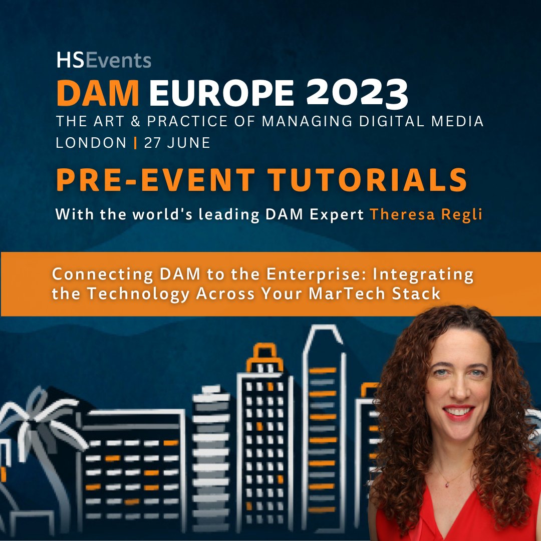 Check out <a href="/TheresaRegli/">Theresa Regli</a>'s pre-event tutorials on Tuesday, 27 June before DAM Europe 2023!

➡️ Fundamentals of DAM: An Introduction to the Technology and Practice

➡️ Connecting DAM to the Enterprise: Integrating the Technology Across Your MarTech stack 

henrystewartconferences.com/events/dam-eur…