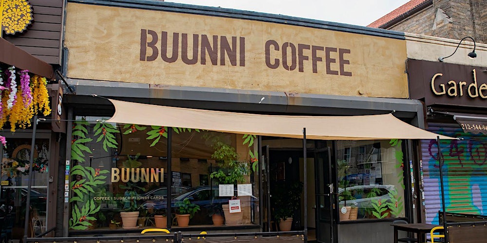 accompanycap's tweet photo. Spotlight on Manhattan: 
90% of the $9.8 million in loans we've provided to 951 small businesses in Manhattan since 1997 have gone to immigrant &amp; refugee entrepreneurs: clients like Sarina Prabasi &amp; Elias Gurmu who opened @BuunniCoffee when they moved to NY from Ethiopia in 2011. https://t.co/Soo7Ek2jX7