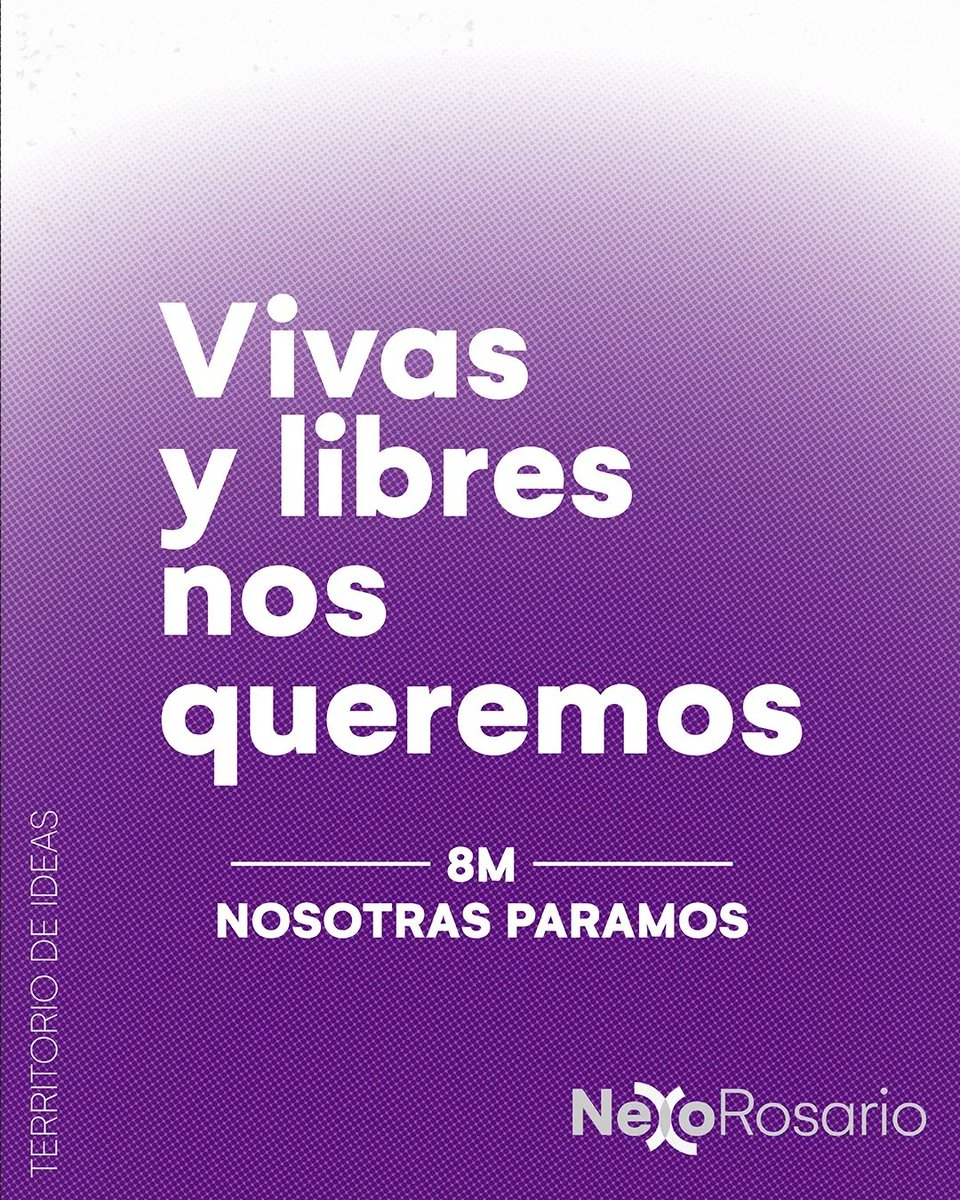 nexorosorg's tweet photo. Hoy no es un día de celebración, hoy es un día de lucha 💜✊🏼✊🏻✊🏽💜

🟣Nexo Rosario - Territorio de Ideas 🟣

#8m #niunamenos #diadelamujer https://t.co/MQgBHi6Mha