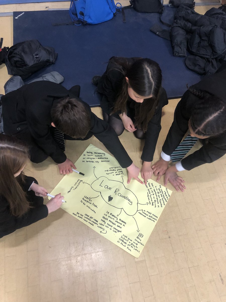 Excellent progress made by Year 7 equality ambassadors this afternoon with Miss Jeffreys. We are so proud of how passionate they are about celebrating diversity! #weareRoundhay #weareEqualityAmbassadors <a href="/RoundhaySchool/">Roundhay School</a>